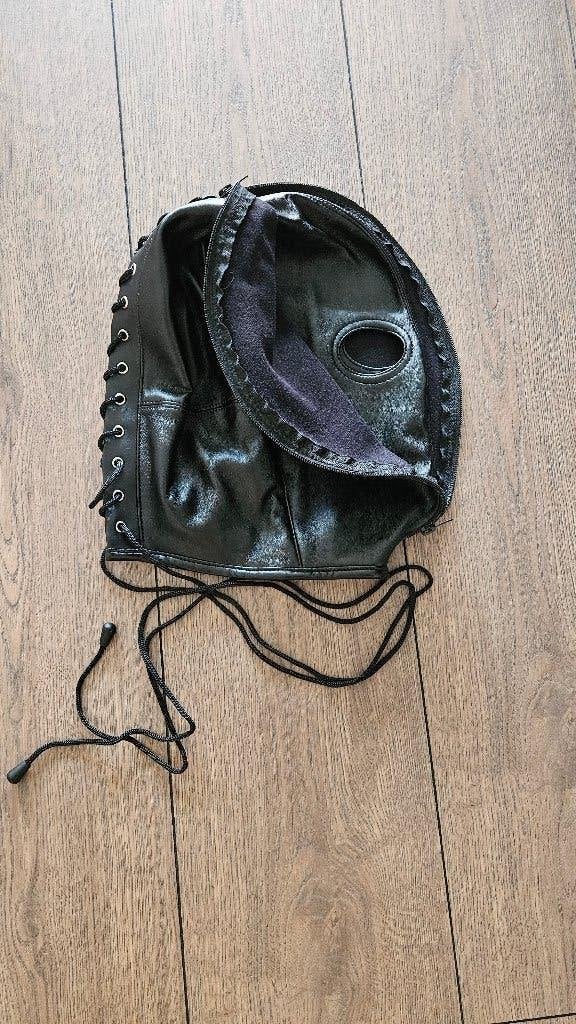 Hoofdmasker zwart XL met rits, Verzenden, Zo goed als nieuw