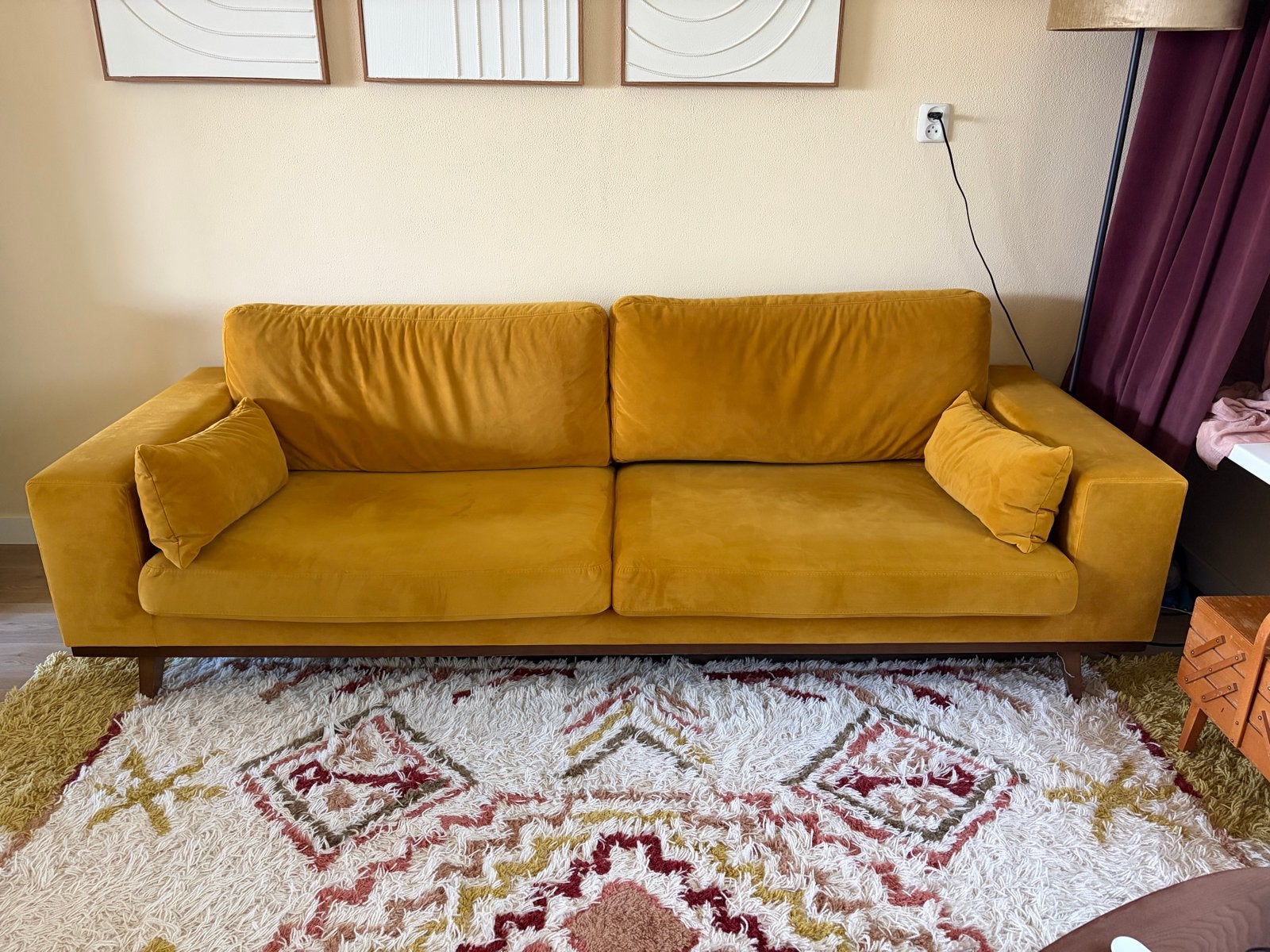 Nous Living bank 2.30m breed, Huis en Inrichting, Banken | Sofa's en Chaises Longues, Ophalen, Stof, 200 tot 250 cm