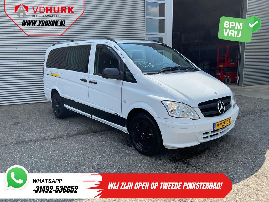 Mercedes-Benz Vito 113 CDI L3 DC Dubbel Cabine EXPORT Carpla, Auto's, Euro 5, Gebruikt, 4 cilinders, Wit