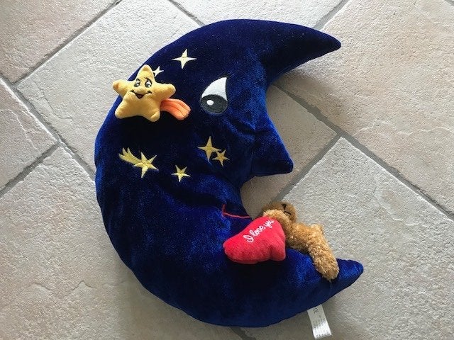 Knuffel kussen de maan 50 cm, Ophalen of Verzenden, Gebruikt, Overige typen