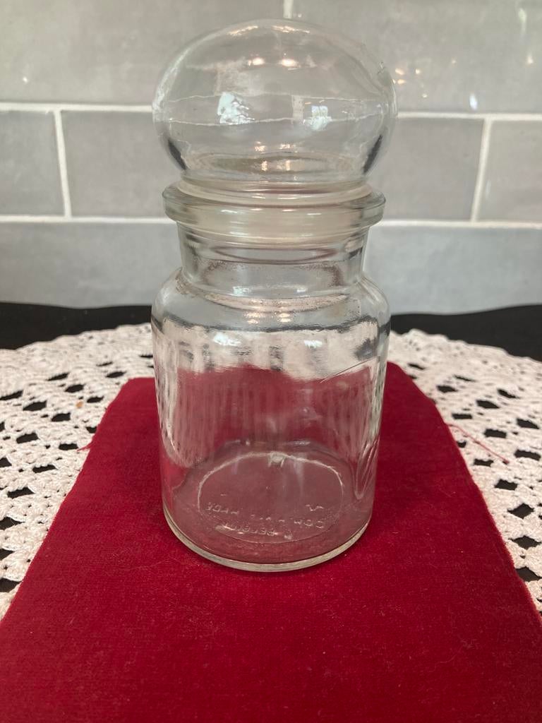 Vintage glazen stopfles (110526), Glas of Glazen, Gebruikt, Ophalen of Verzenden, Glas