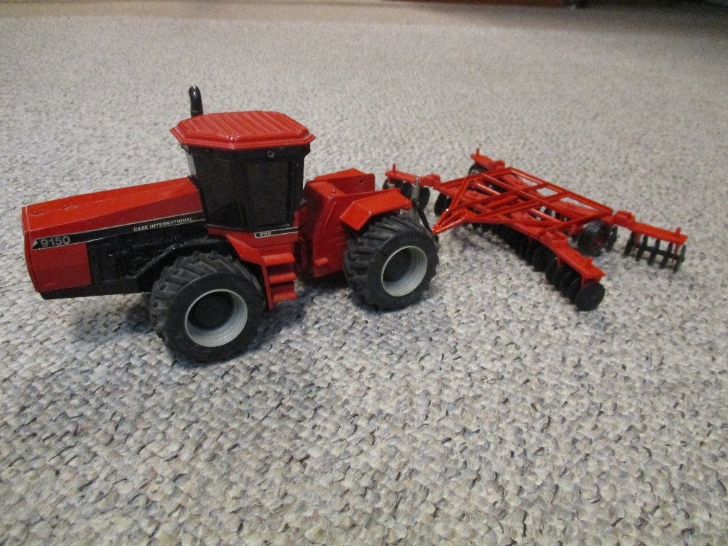 ERTL Case-IH 9150 kniktrekker met schijveneg, Ophalen of Verzenden, Gebruikt, Tractor of Landbouw, ERTL