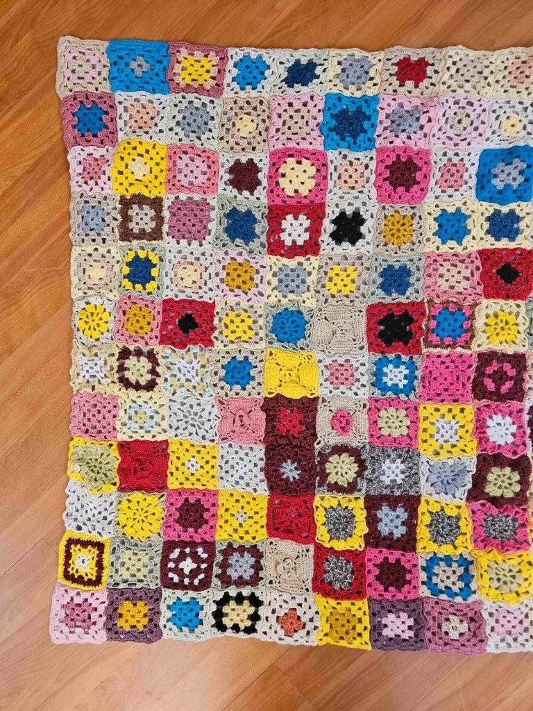 Vrolijke granny square 142/90 cm, Djt@dejuistetoon.eu, Ophalen of Verzenden, Zo goed als nieuw, DJT De Juiste Toon