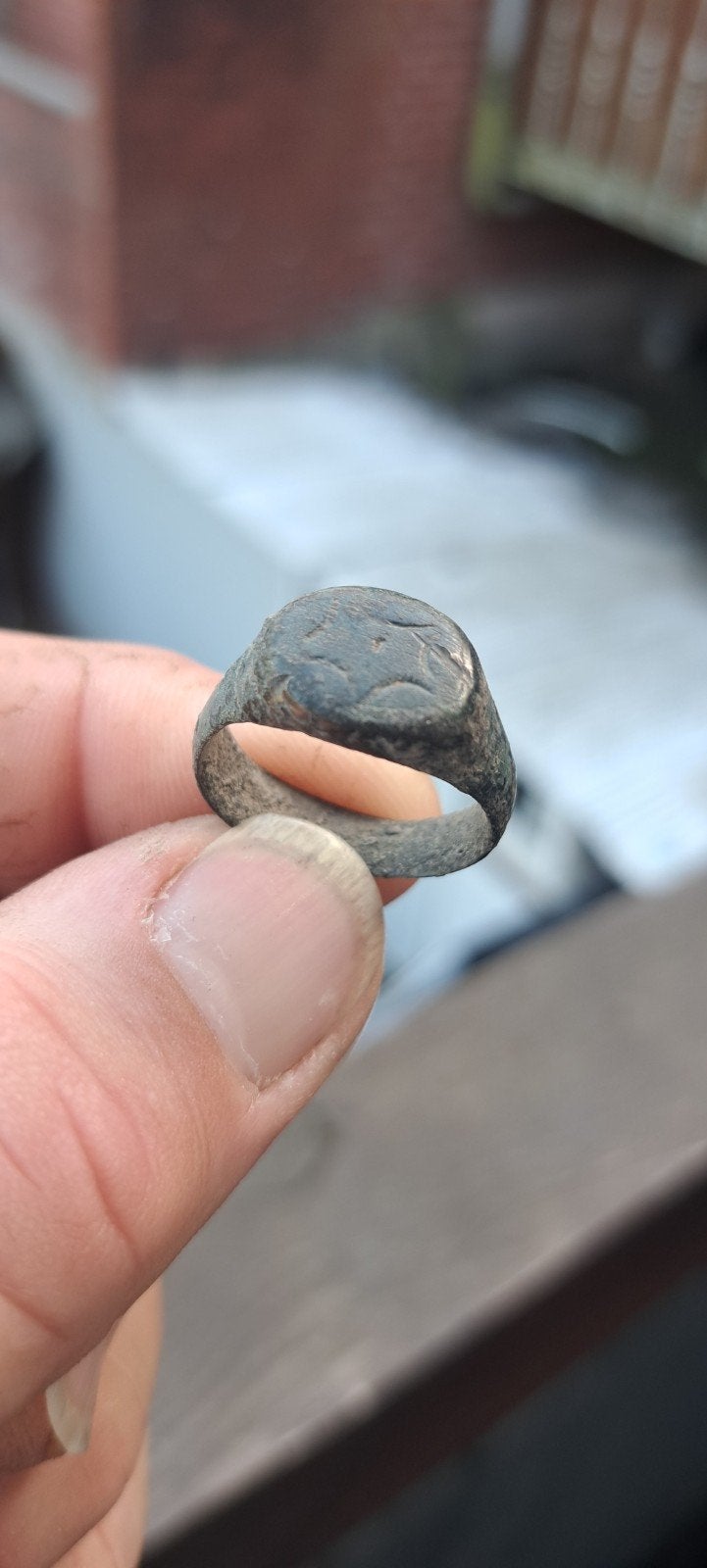 (3 Romeins bronzen ring Bodemvondst, Ophalen of Verzenden, Overige materialen, Ring