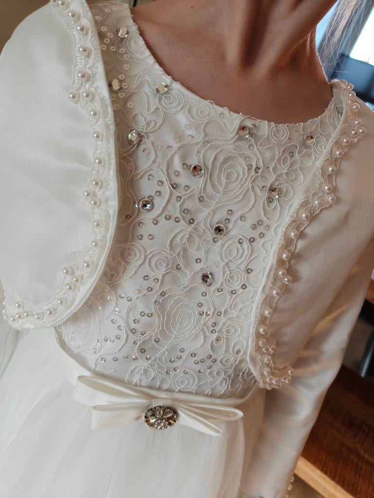 Bruidsmeisjes jurk met Bolero en hoepel, Kinderen en Baby's, Meisje, Ophalen of Verzenden, Zo goed als nieuw, Jurk of Rok