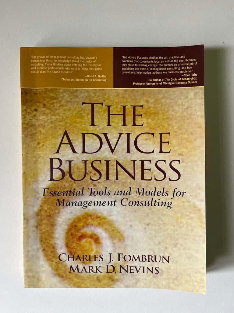 The Advice Business: Essential Tools & Models, Ophalen of Verzenden, Zo goed als nieuw, Management