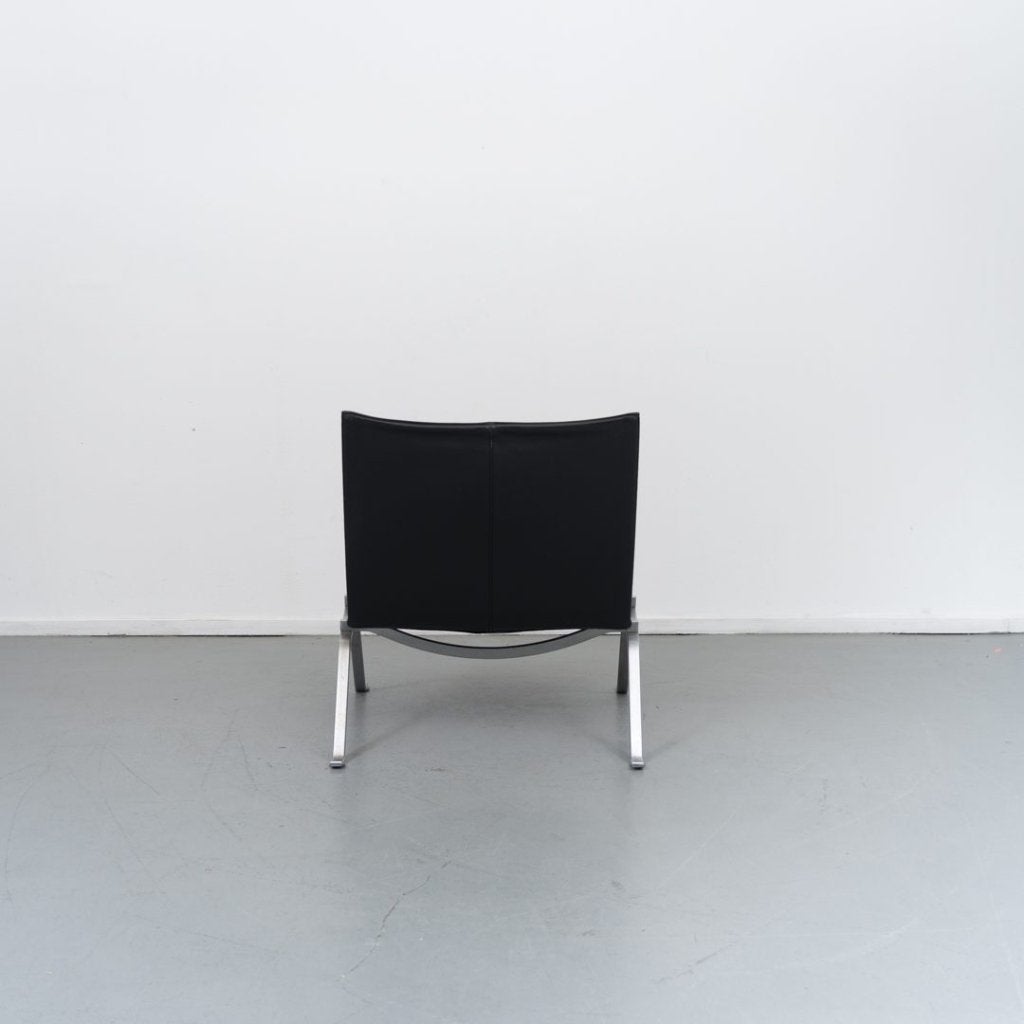 Fritz Hansen PK22 Fauteuil Zwart Leer - Staal, Niet ingevuld, Zo goed als nieuw, Niet ingevuld, Niet ingevuld