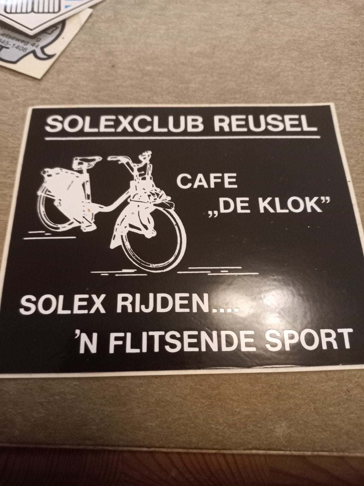 Solexclub Reusel sticker - Cafe De Klok, Verzamelen, Ophalen of Verzenden, Gebruikt