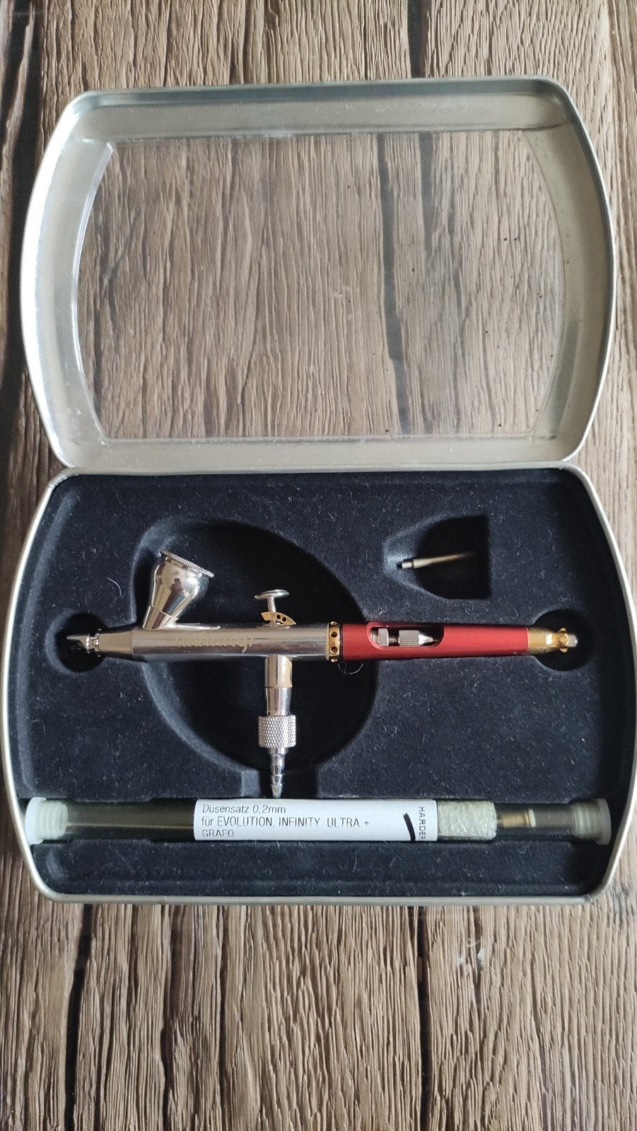 Harder & Steenbeck Infinity  Airbrush Set 0.2 / 0.4, Ophalen of Verzenden, Zo goed als nieuw, Airbrush en Toebehoren