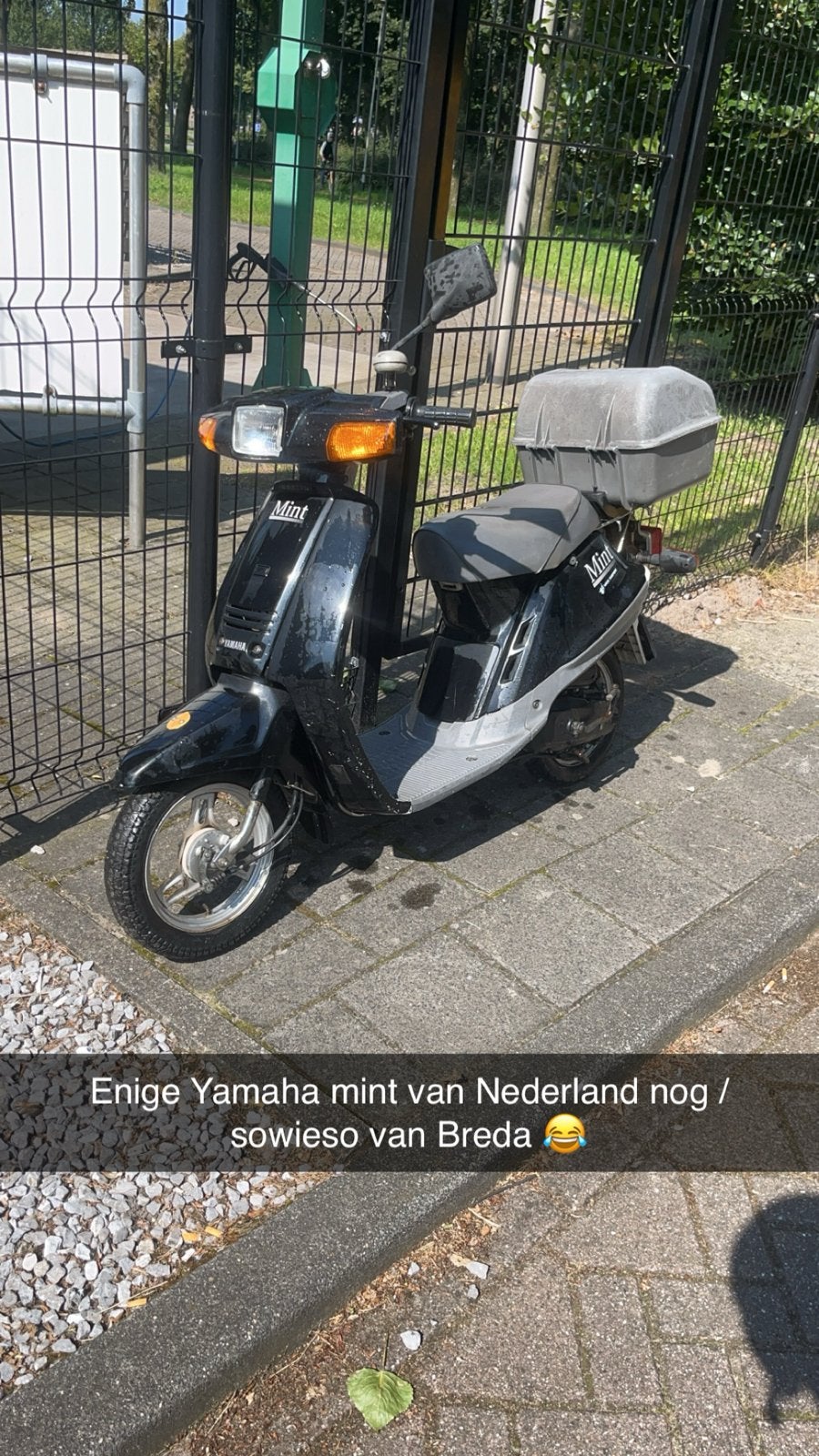Yamaha Mint Zwart met elektrische start en blauw kenteken, Ophalen of Verzenden, Gebruikt, Tweetakt, Yamaha