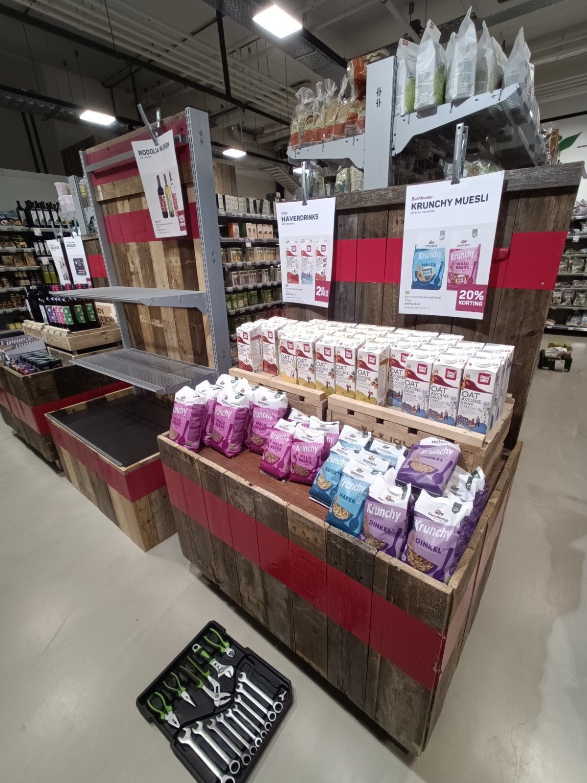 3x winkel presentatie actie tafels aanbiedingen GRATIS!, Ophalen, Gebruikt
