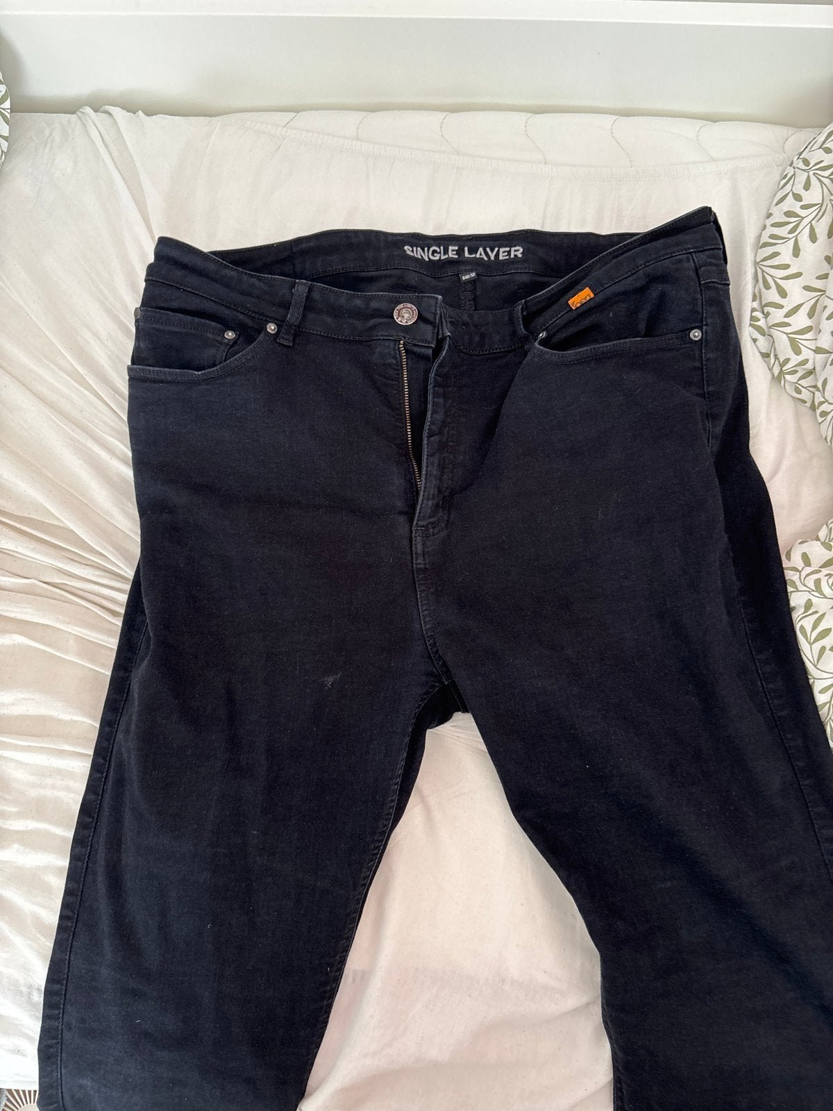 Motor jeans met knie- en heupbescherming, Ophalen, Gedragen, Zwart, W32 (confectie 46) of kleiner