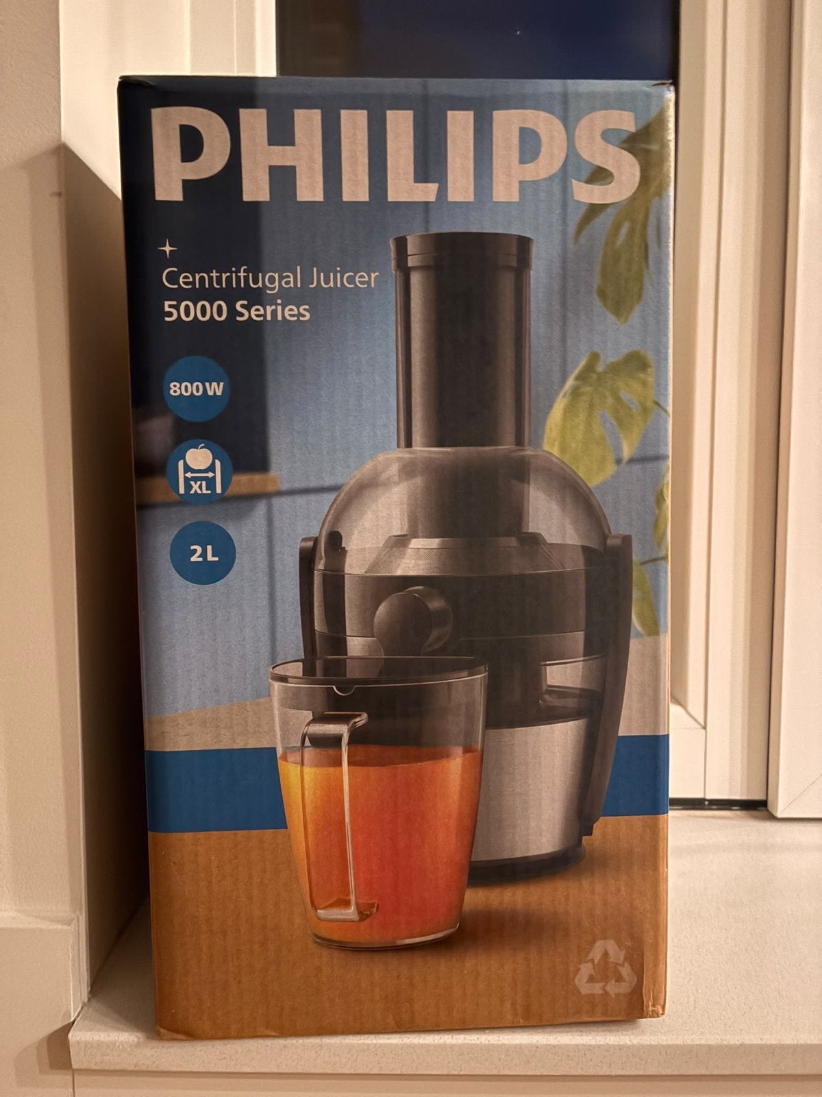 Philips Centrifugale Juicer 5000 Serie - 800W, 2L, Ophalen of Verzenden, Nieuw, Elektrisch, Sapcentrifuge