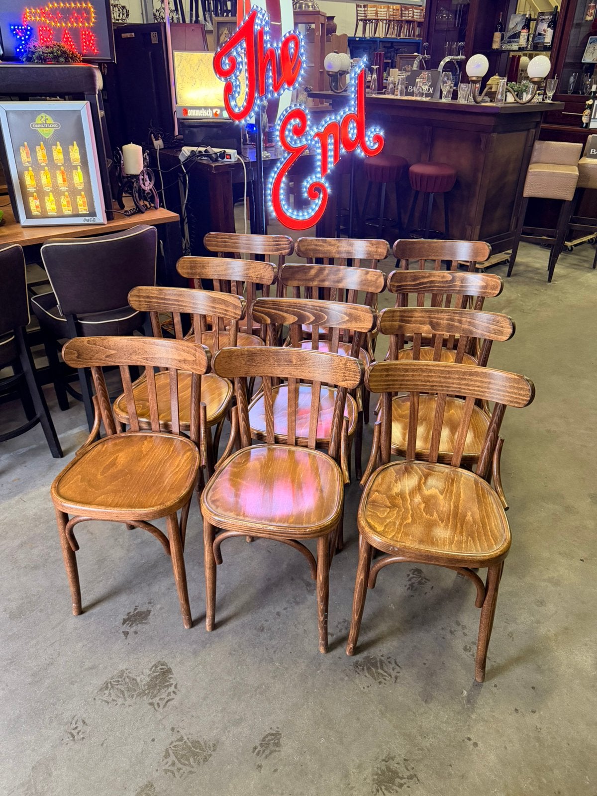 Retro vintage thonet stoelen cafe bar kroeg mancave bistro, Cafe bar bistro thonet retro vintage klassiek kroeg toog, Bruin, Ophalen of Verzenden