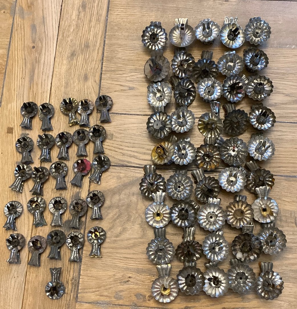 Kerst kaarsknijpers, 66 vintage kaarsen knijpers, Ophalen of Verzenden, Gebruikt