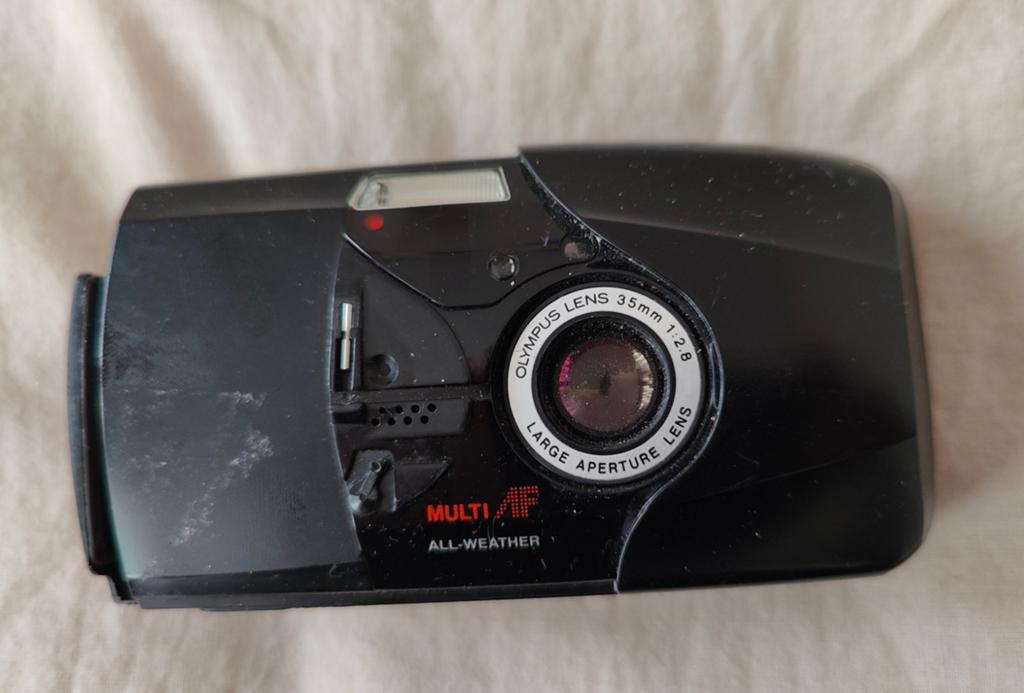 Olympus mju II 35mm compactcamera - defect, Audio, Tv en Foto, Fotocamera's Analoog, Ophalen of Verzenden, Niet werkend, Compact