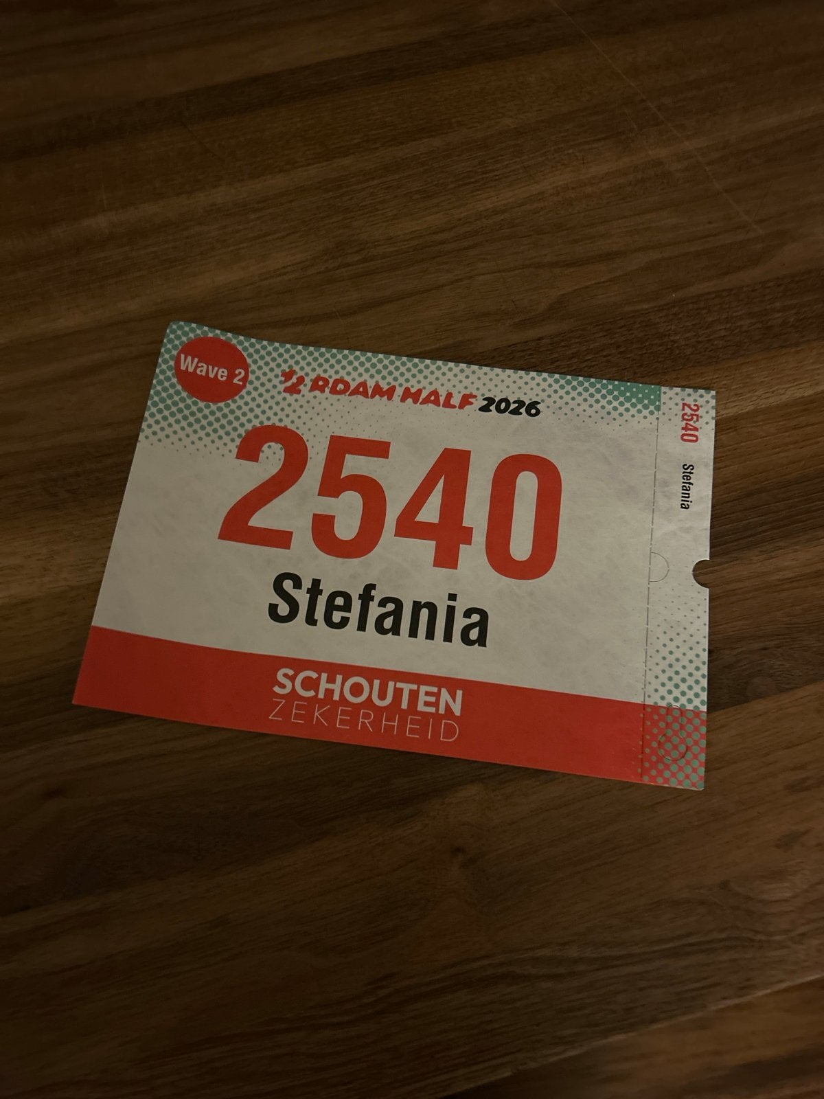 Halve marathon Rotterdam startbewijs, Ophalen, Nieuw, Overige typen, Overige merken