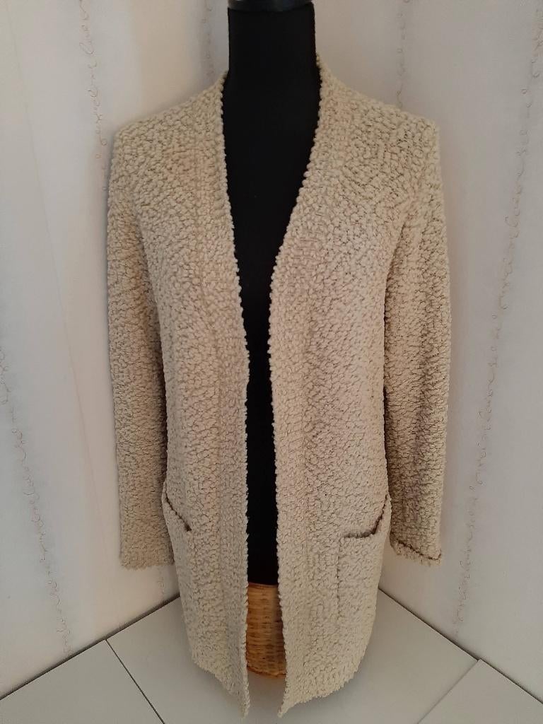 lang boucle  vest merk  Elected maat M, Maat 38/40 (M), Beige, Ophalen of Verzenden, Zo goed als nieuw