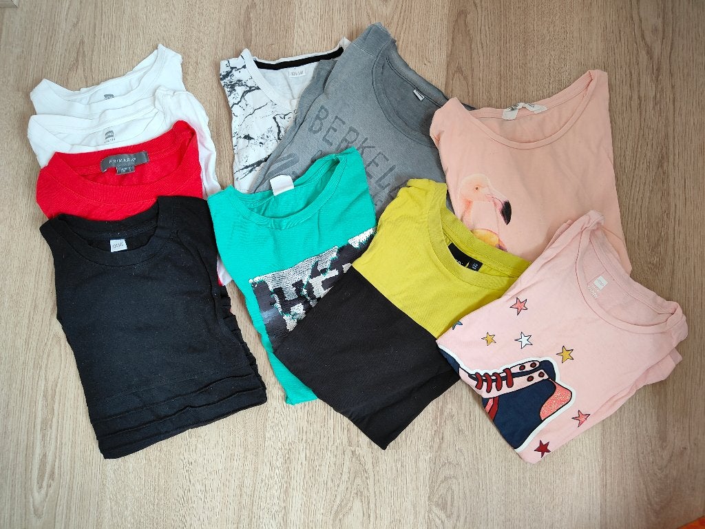 T-shirts (partij) maat 134-140, Ophalen of Verzenden, Zo goed als nieuw, Meisje, Shirt of Longsleeve