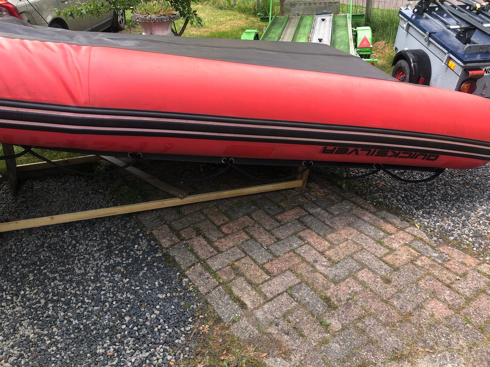 Rib/rubber boot quicksilver 430 mtr. kan op geknapt worden, Ophalen, Gebruikt