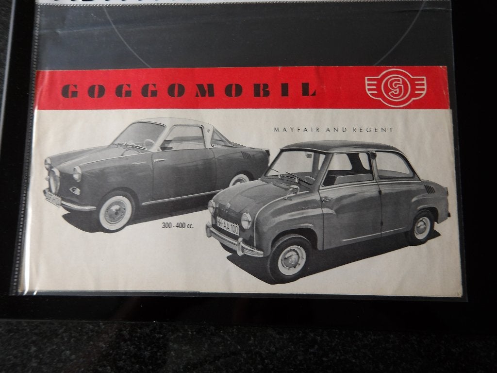 Goggomobil Mayfair en Regent brochure 300-400 cc, Zo goed als nieuw, Overige merken, Goggomobil, Ophalen of Verzenden