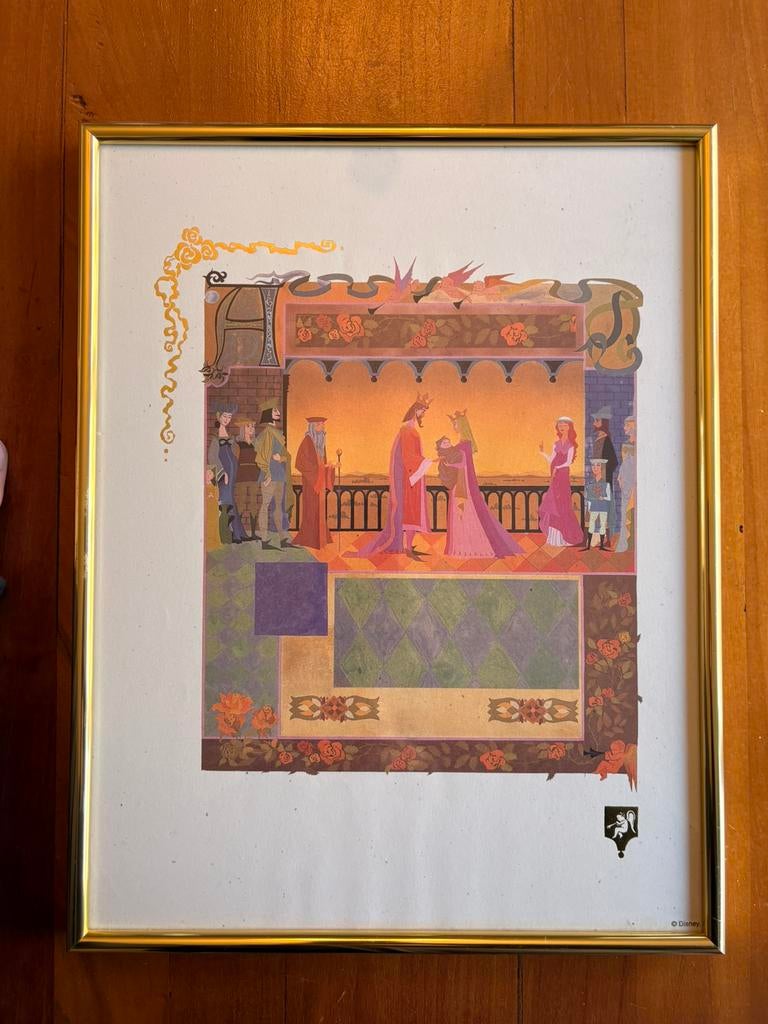 ingelijste Sleeping beauty litho, Ophalen of Verzenden