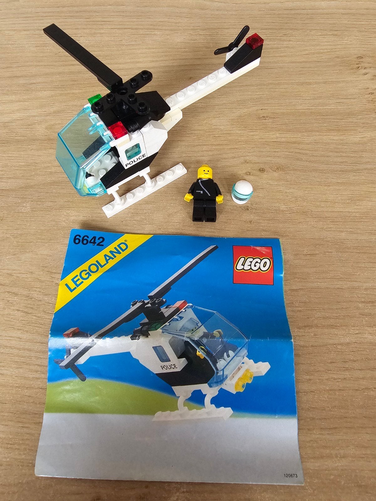 Klassieke LEGO Legoland politiehelikopter uit 1988, Ophalen of Verzenden, Gebruikt
