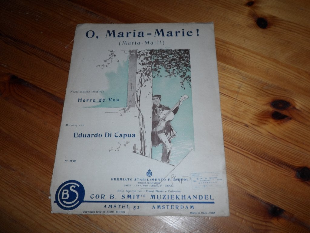 O maria marie / o sole mio - mijn zonne - e. Di capua, Muziek en Instrumenten, Piano, Gebruikt, Ophalen of Verzenden, Artiest of Componist