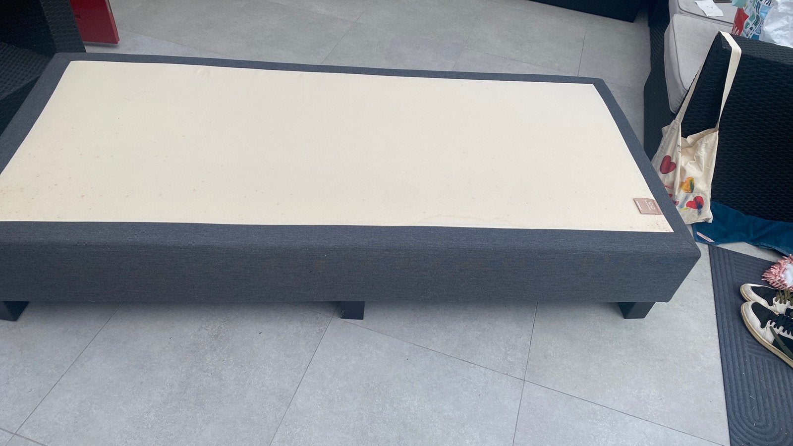 Boxspring, Huis en Inrichting, Ophalen, Gebruikt, 90 cm, Eenpersoons