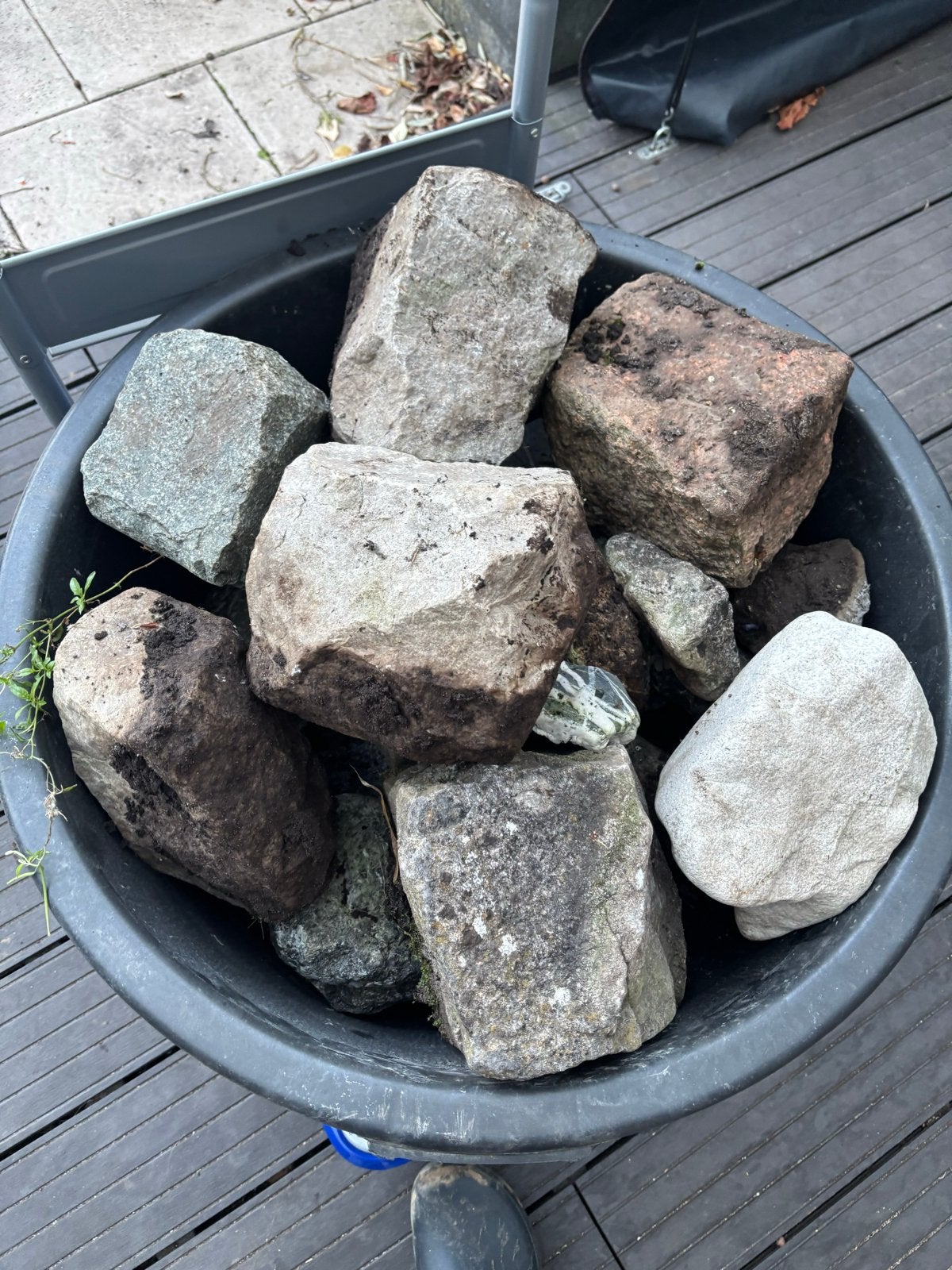 Diverse rotsen en keien voor tuin of vijver, Ophalen, Overige materialen, Gebruikt, Kei