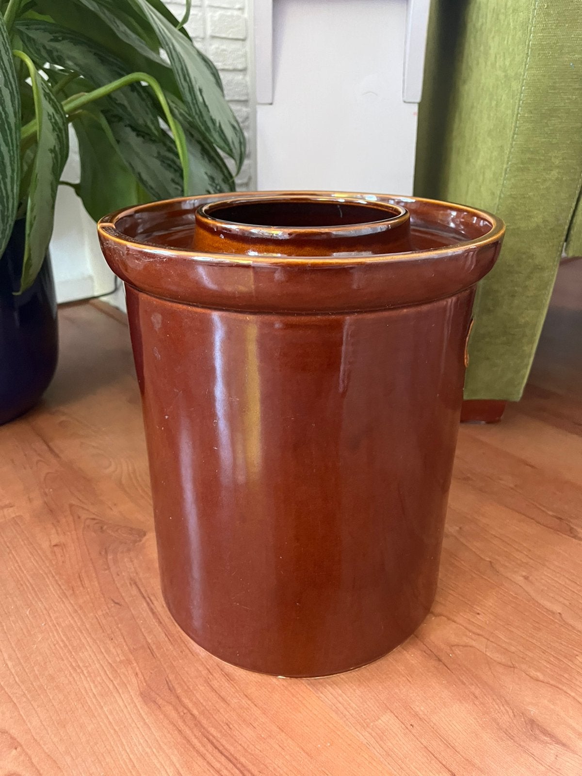 Vintage zuurkoolpot 10L, Ophalen, Zo goed als nieuw, Overige materialen, Pot, Bus of Blik