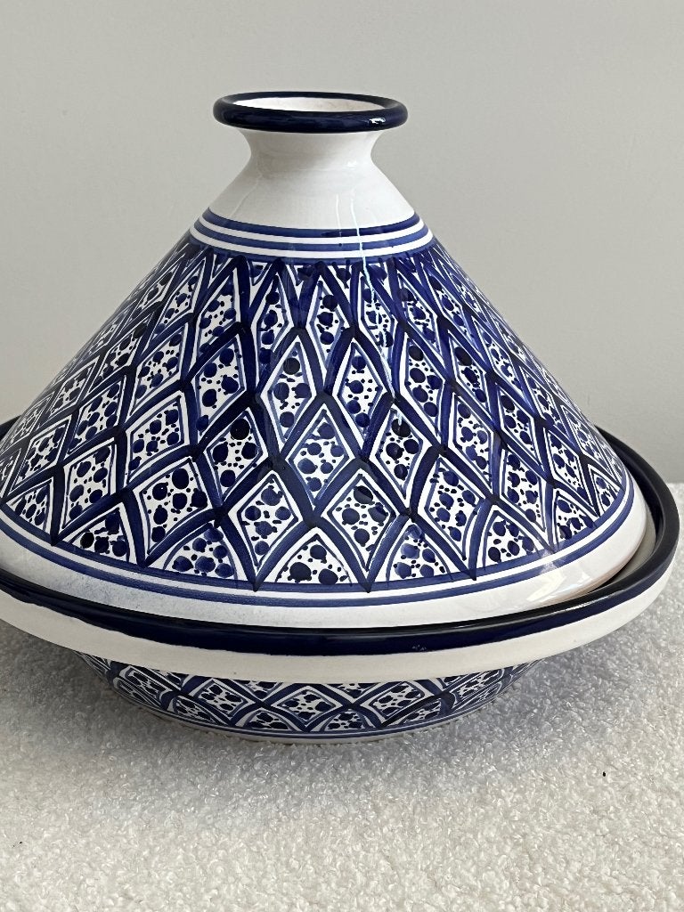 Mooie handgemaakte tajine, Ophalen of Verzenden, Zo goed als nieuw, Overige materialen, Pot, Bus of Blik