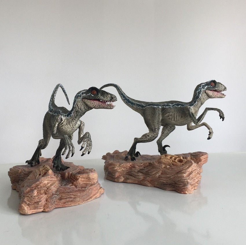 Blauwe Velociraptor Model / Dinosaurus Beeldje Figuurtje, Verzenden, Nieuw
