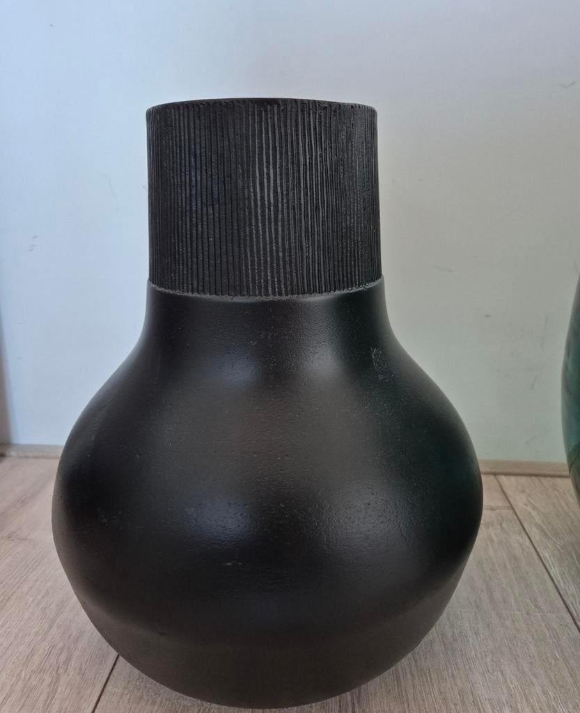 Woood grote metalen vaas, Overige materialen, Overige kleuren, Nieuw, Ophalen of Verzenden