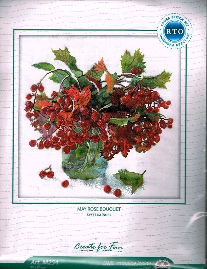 Cado aanbieding rto borduurpakket, MAY ROSE BOUQUET 254, Ophalen of Verzenden, Nieuw, Handborduren, Borduurpakket