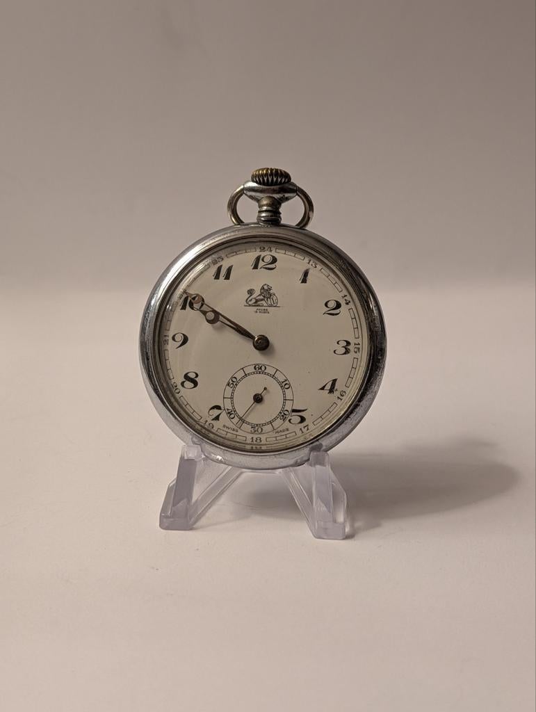 Leijona - "Ancre 15 Rubis" Zakhorloge - Finland ca. 1930, Antiek en Kunst, Ophalen of Verzenden