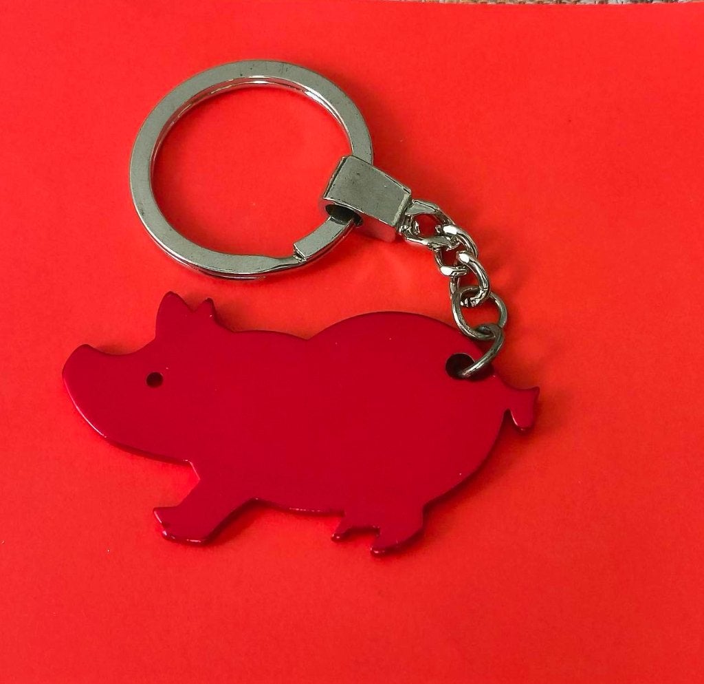 Varken sleutelhanger (rood), Ophalen of Verzenden, Zo goed als nieuw, Dier of Natuur