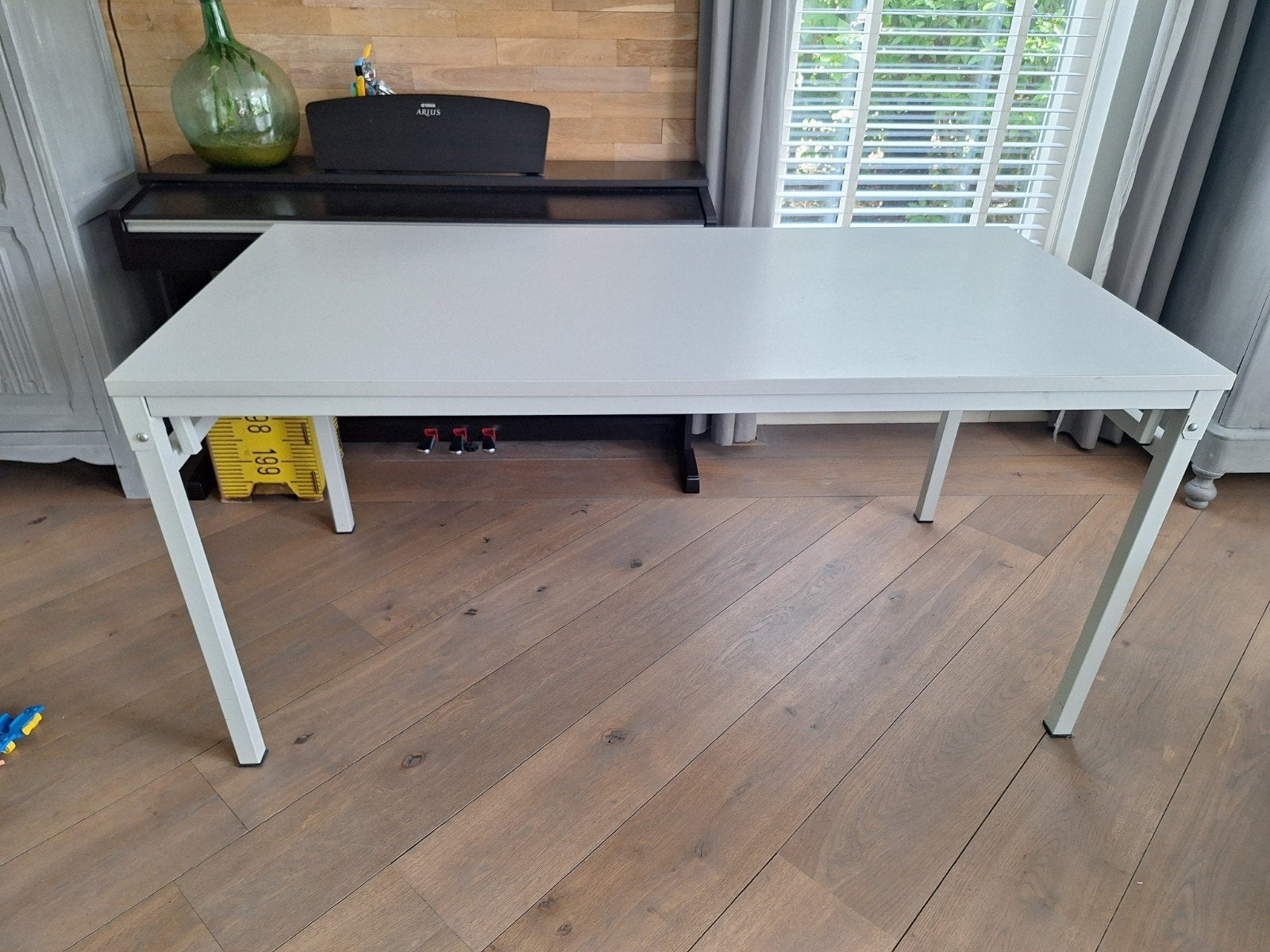 Bureau / tafel inklapbare poten / onderstel 159,5x80 cm, Ophalen, Grijs