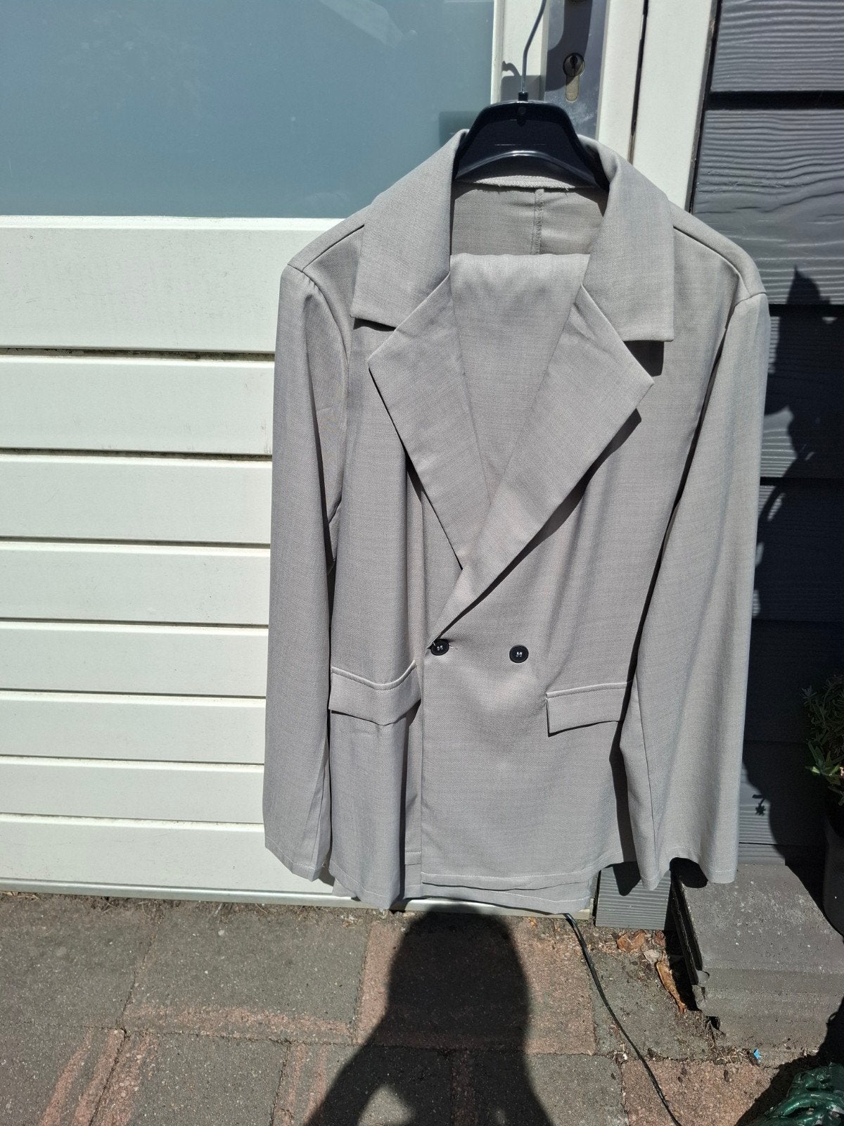 Damespak met broek met wijde pijp, Kleding | Dames, Kostuum of Pak, Maat 46/48 (XL) of groter, Nieuw, Ophalen of Verzenden