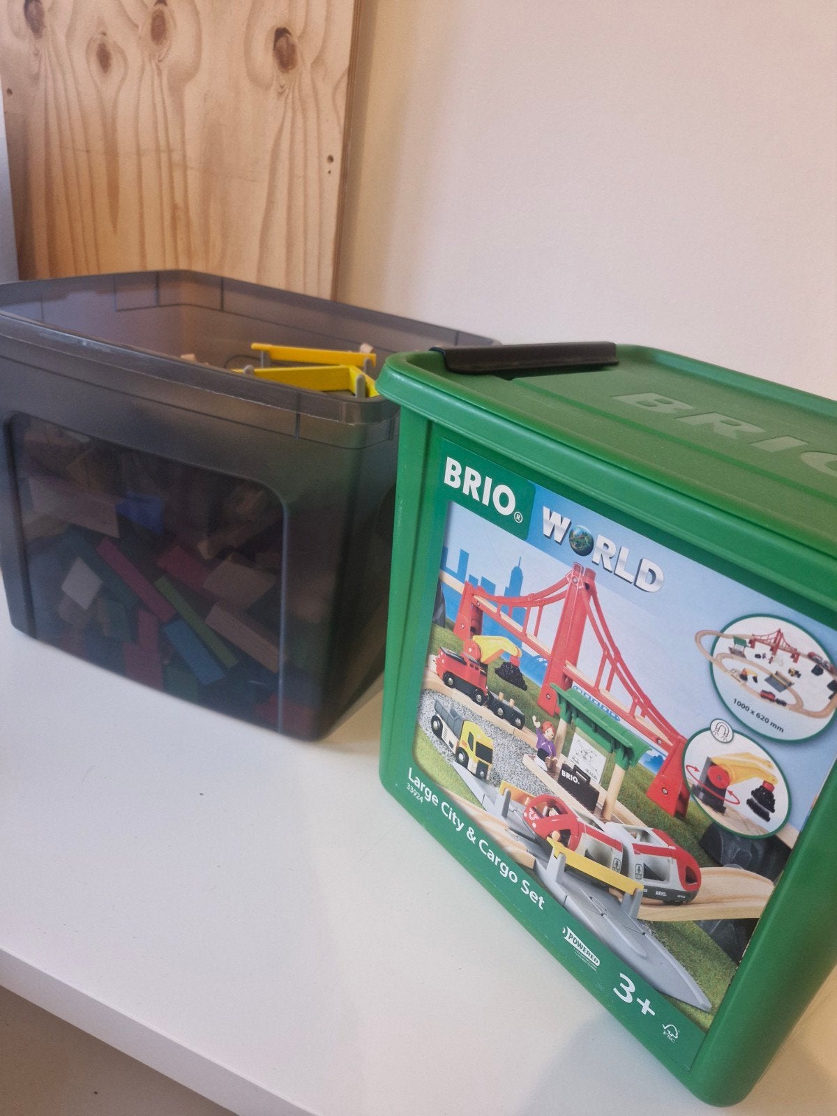 Brio Large City & Cargo Set met extra blokken en treintjes, Ophalen, Gebruikt