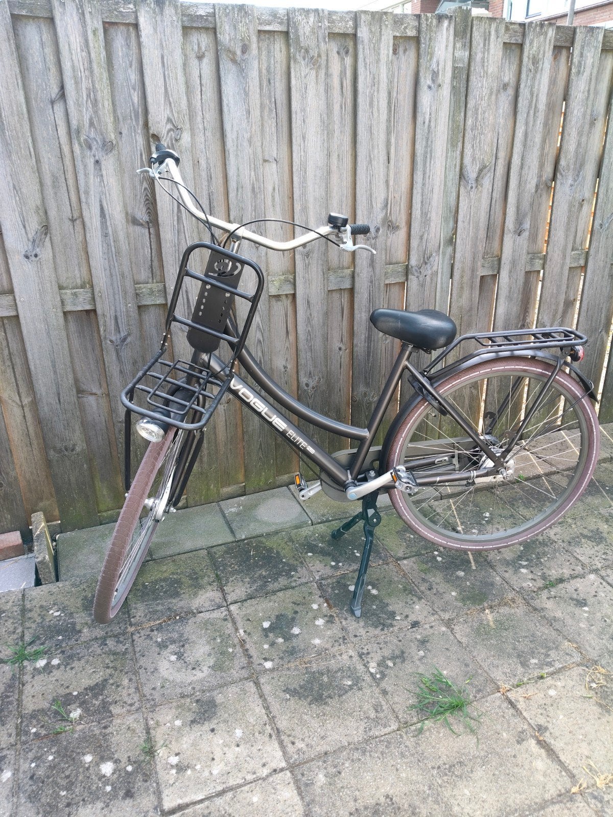 Vogue Elite Damesfiets met voordrager en versnellingen, Velgrem, Versnellingen, Zo goed als nieuw, 50 tot 53 cm