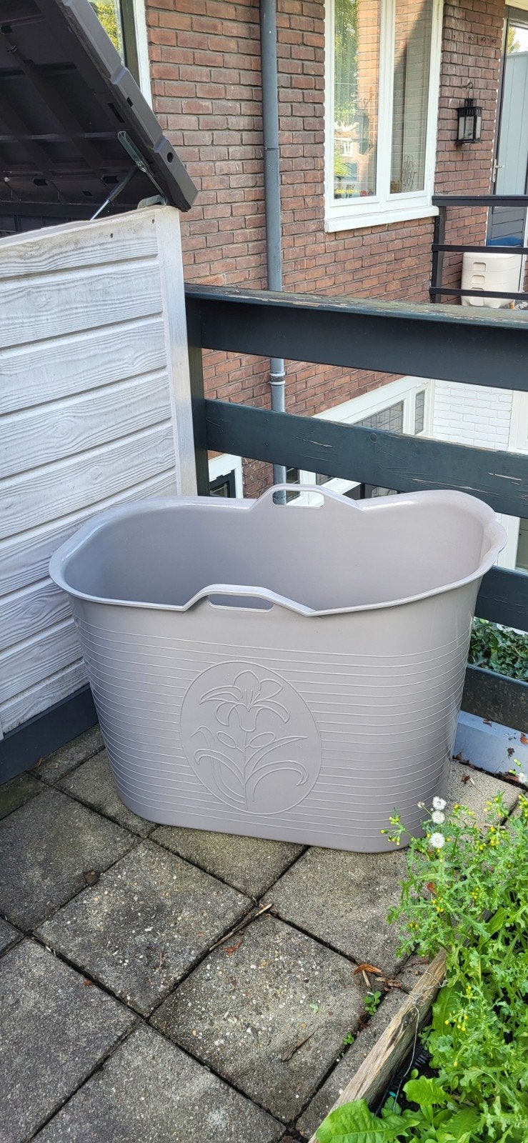 Flexibel ligbad/zitbad - Grijs, Ophalen, Zo goed als nieuw, Met bad