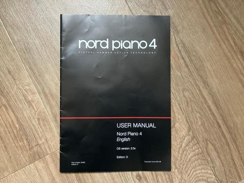 Handleiding user manual Nord Piano 4, Overige kleuren, Digitaal, Ophalen of Verzenden, Zo goed als nieuw