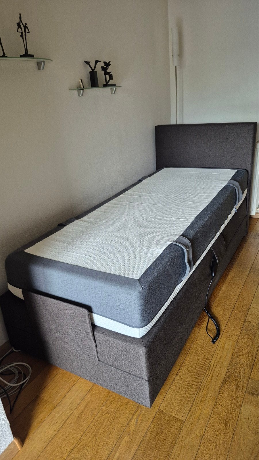 elektrisch verstelbaar senioren boxspring, Ophalen, Verstelbaar, 90 cm, Eenpersoons