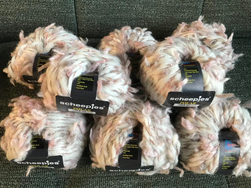 8 bollen Scheepjes polar breiwol / haakwol 56% scheerwol, Ophalen of Verzenden, Nieuw, Breien of Haken, Wol of Garen