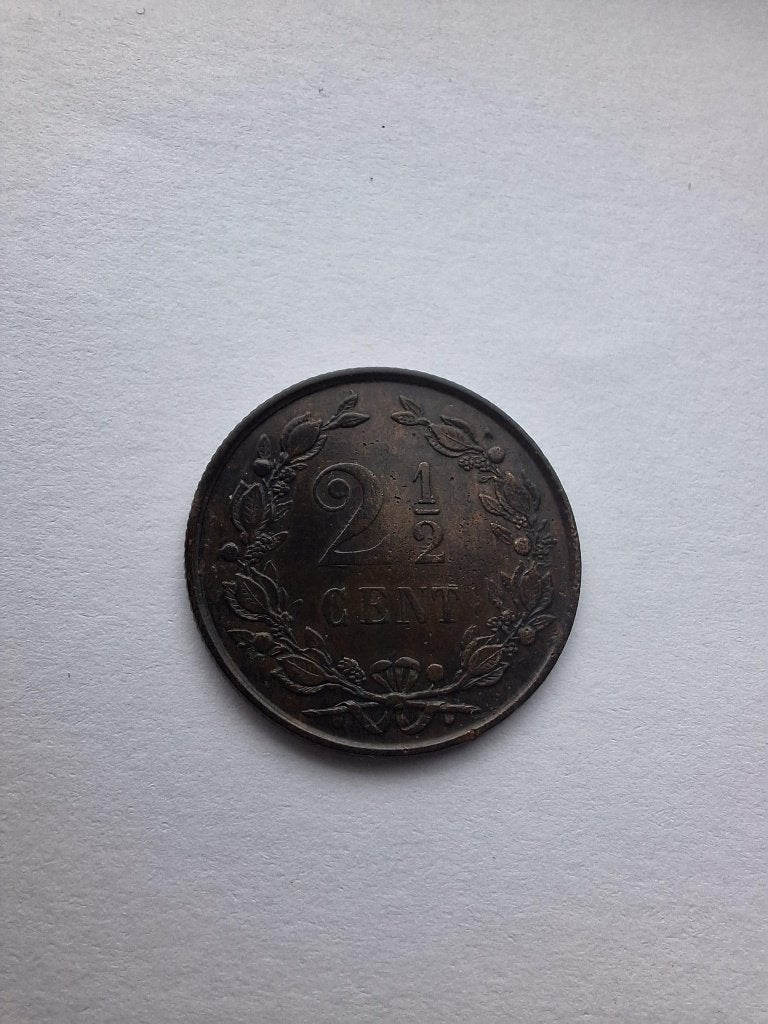 2 1/2 cent 1881 mooie kwaliteit, Ophalen of Verzenden, Koning Willem III, Overige waardes, Losse munt
