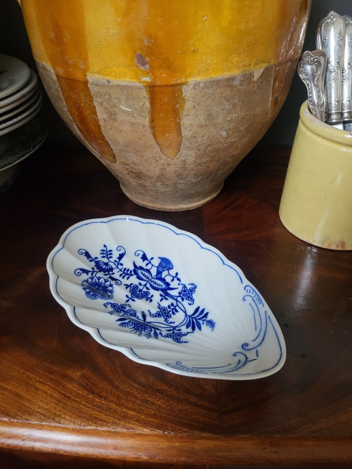 Vintage Zwiebelmuster Schaal, Antiek en Kunst, Ophalen of Verzenden
