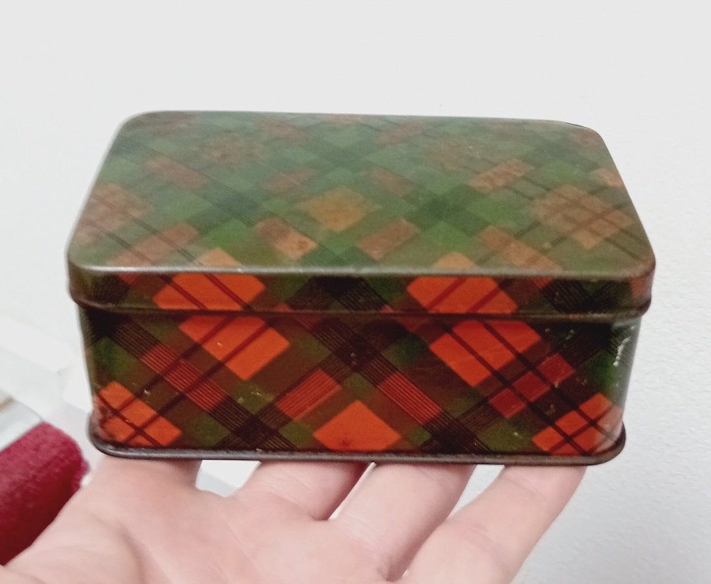 Tartan ware metalen blikje, Verzenden, Gebruikt, Overige