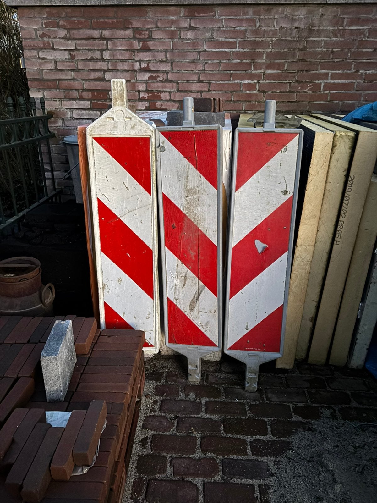 Geleidebaken 3 stuks, Doe-het-zelf en Verbouw, Ophalen, Gebruikt, Overige typen, Minder dan 2 meter
