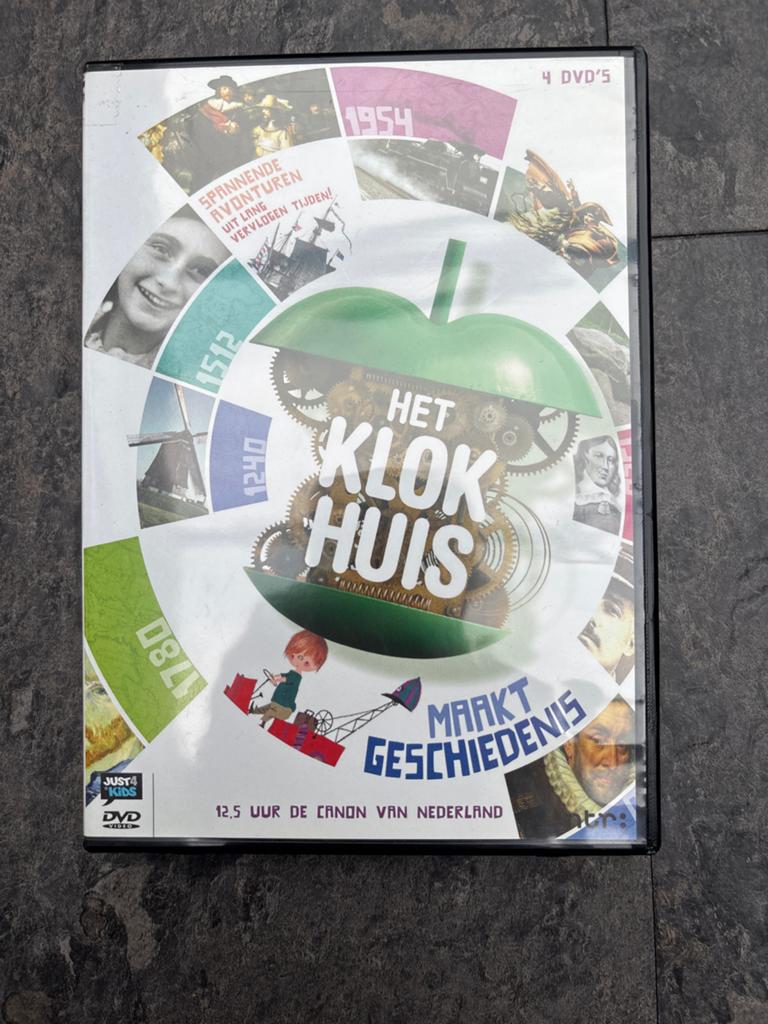 Het Klokhuis Maakt Geschiedenis - 4 DVD's, Alle leeftijden, Ophalen of Verzenden, Gebruikt, Politiek of Geschiedenis